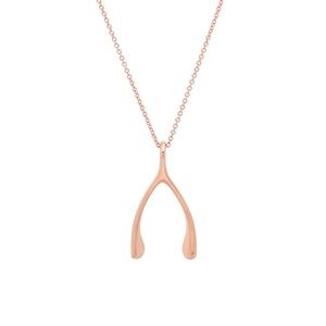 JENNIFER MEYER 18K Rose Gold Wishbone Pendant Necklace; EXCELLENT CONDITION